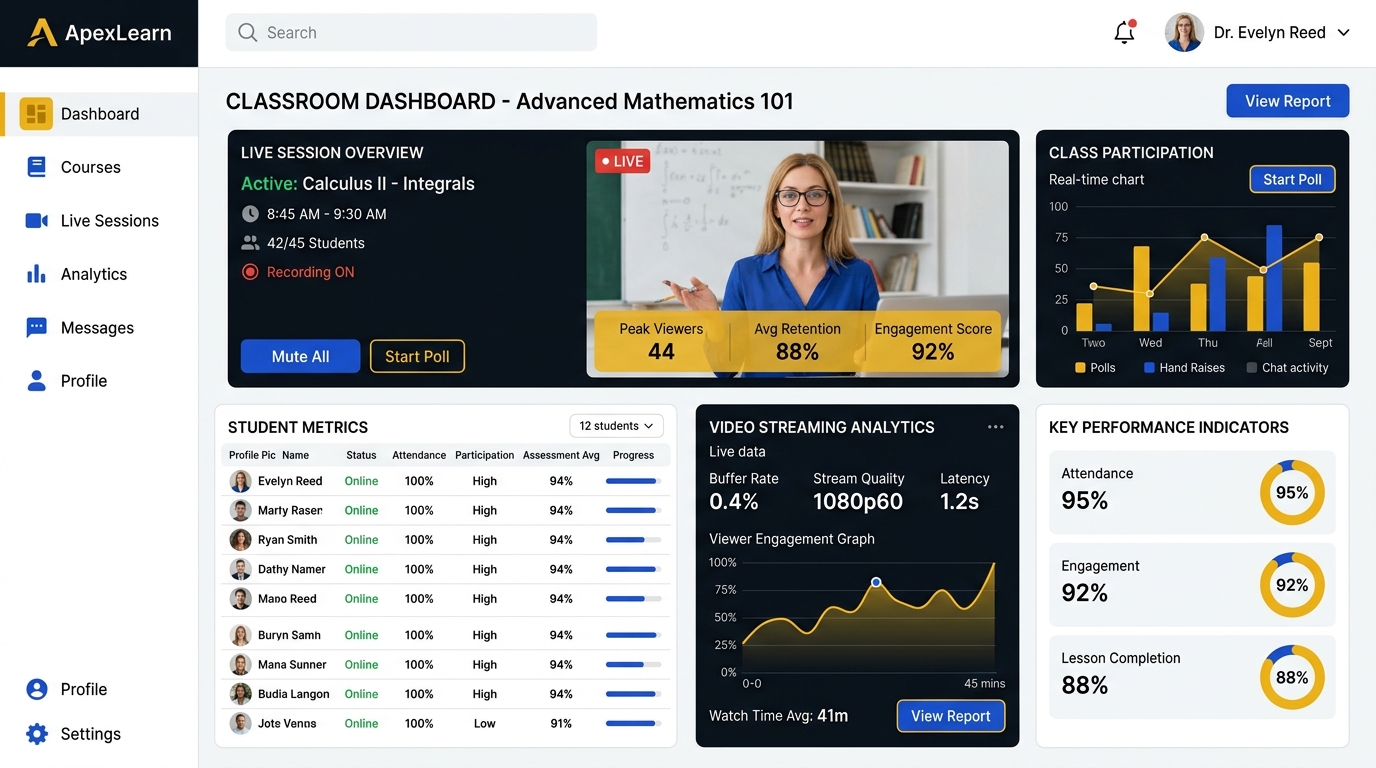 Sibiri Innovation EdTech & Learning Management System Dashboard