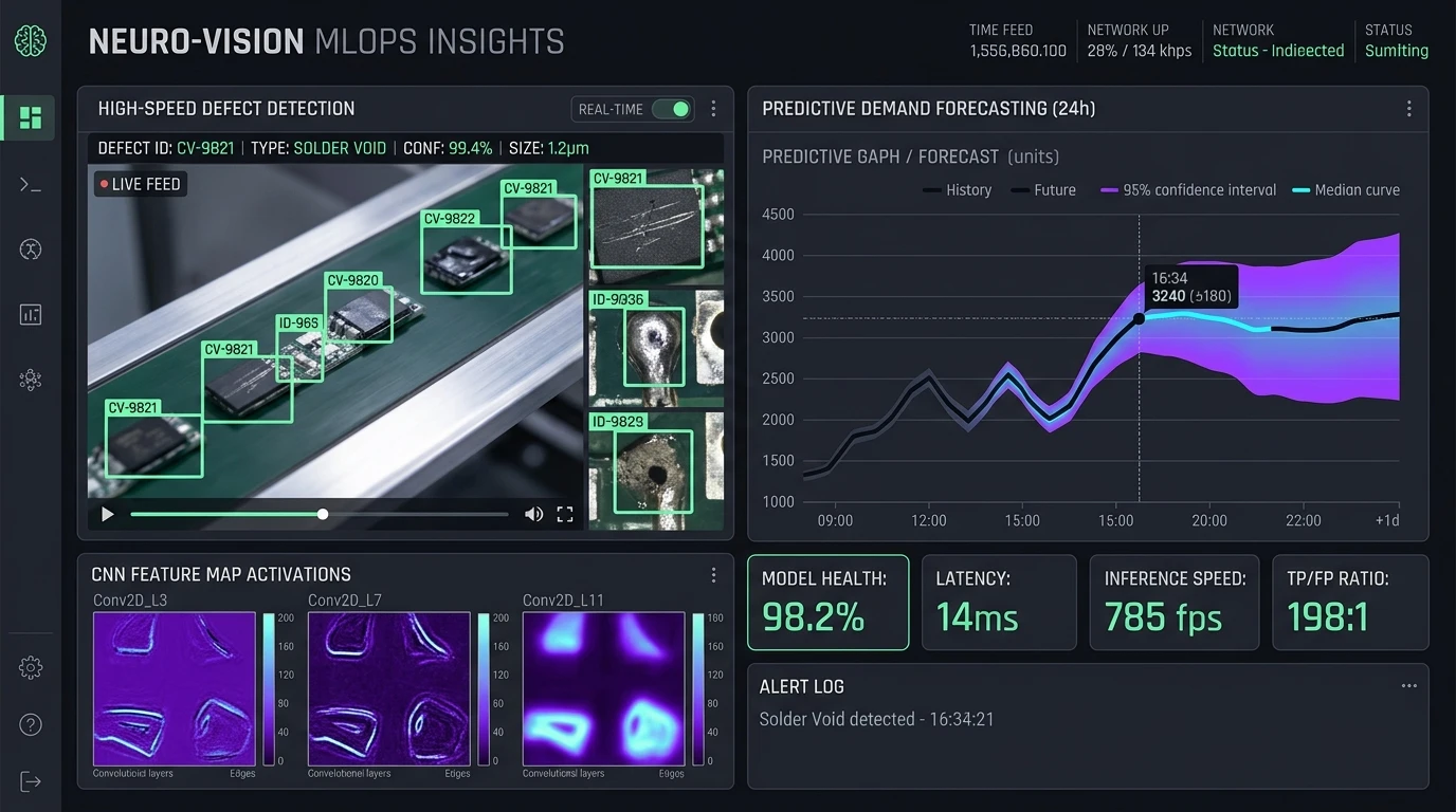 Computer vision quality inspection and model operations dashboard