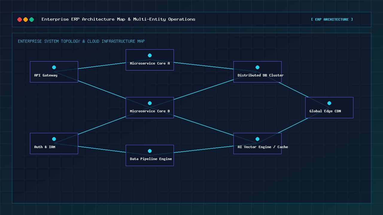 Unified enterprise resource planning architecture map