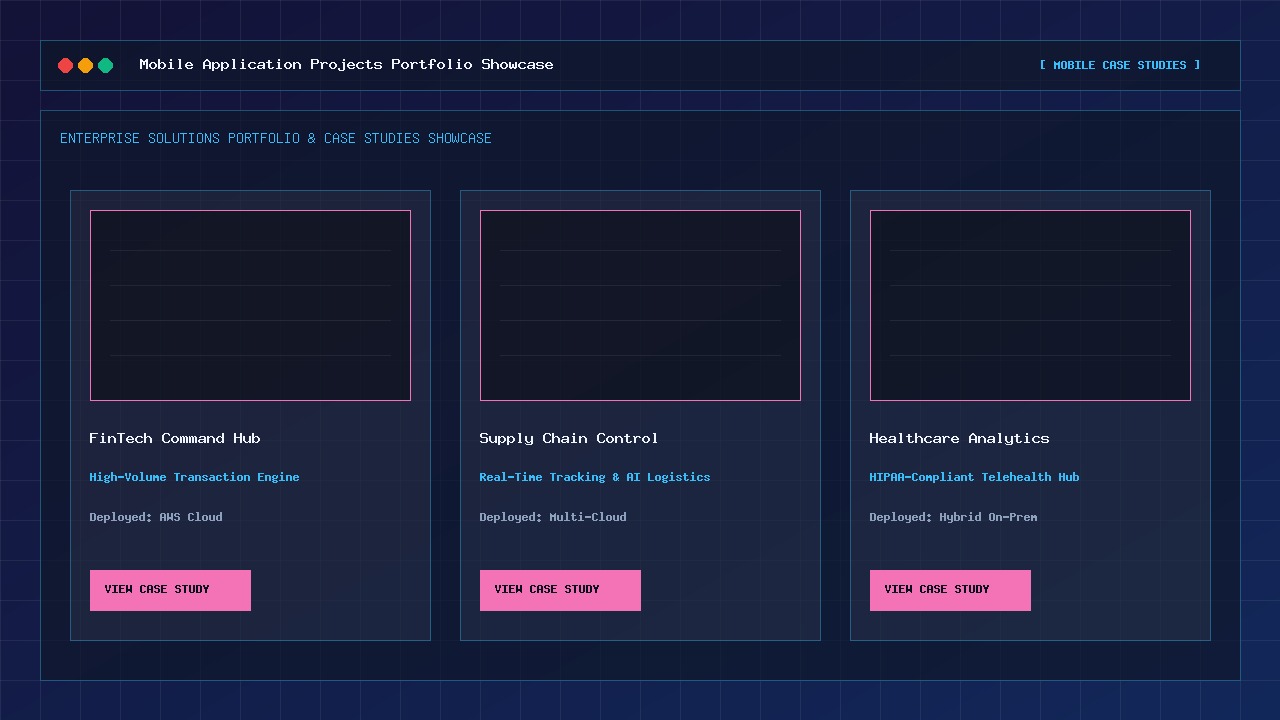 Real-World Mobile Application Projects Portfolio Showcase Dashboard